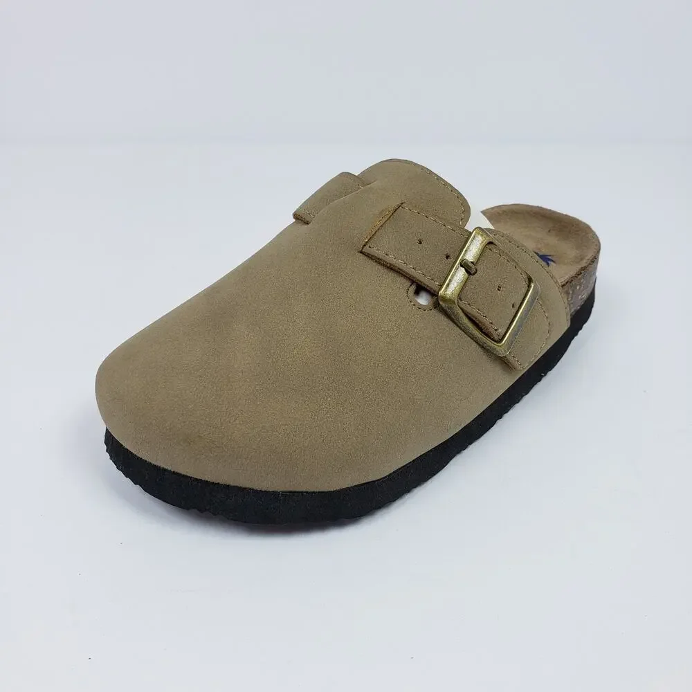 Maui Island Sherry Toddler Kids Size 11 Taupe Tan Slip On Casual Mule Sandals